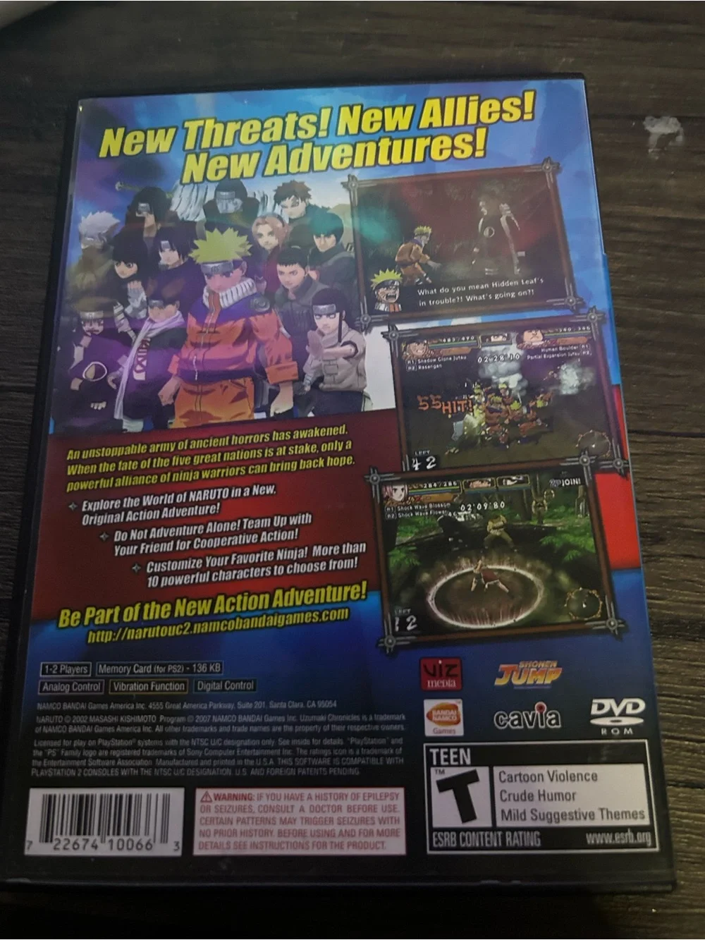 COMPLETE Naruto Uzumaki Chronicles 2 Sony Playstation 2 PS2